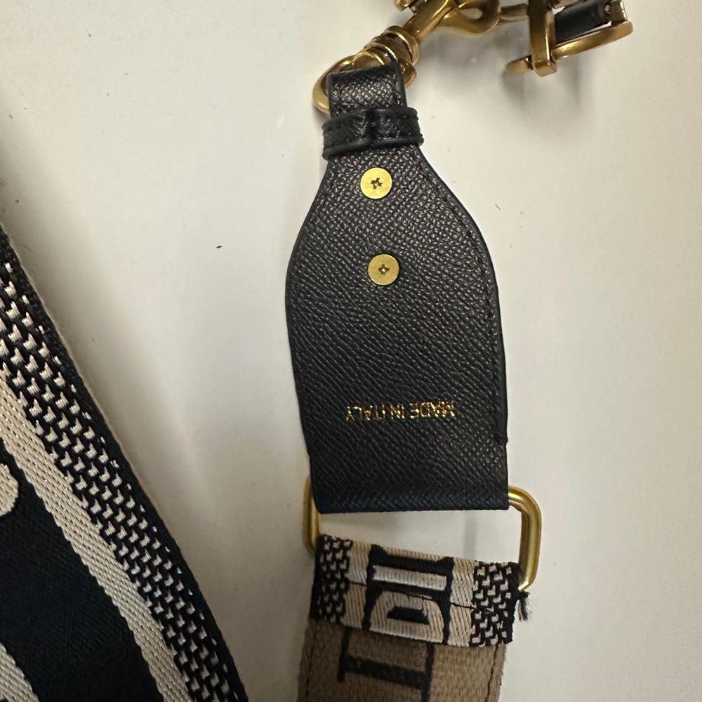 Black Saddle Bag with Signature Strap - Picture 6 of 10
